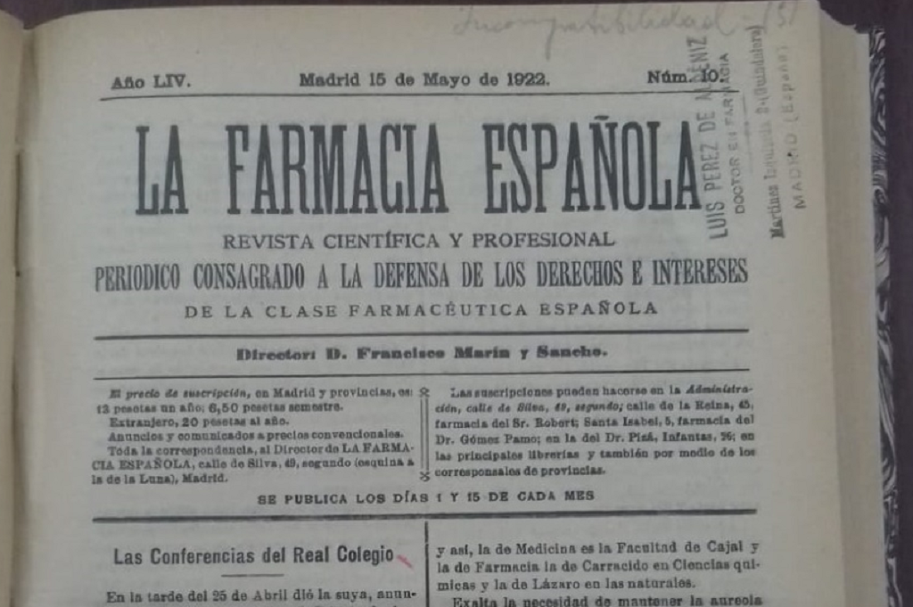 La Farmacia Española 1922
