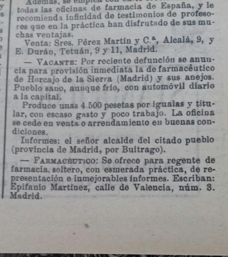 "La Farmacia Española" 15mayo1922